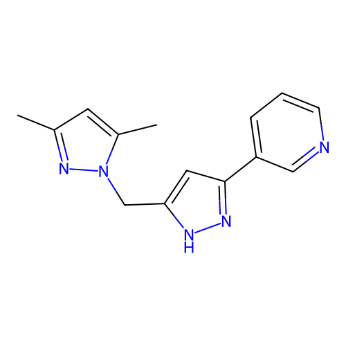 3-[(3,5-Dimethylpyrazol-1-yl-methyl)pyrazol-5-yl]pyridine structure
