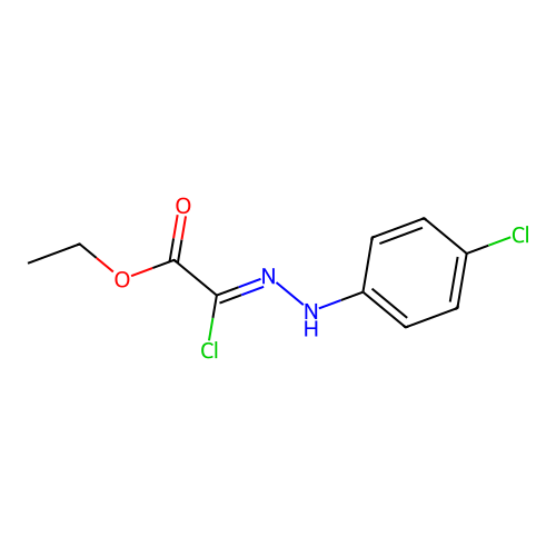 (Z)-Ethyl 2-chloro-2-(2-(4-chlorophenyl)hydrazono)acetate structure