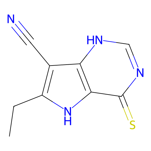 6-Ethyl-4-thioxo-4,5-dihydro-1H-pyrrolo[3,2-d]pyrimidine-7-carbonitrile structure