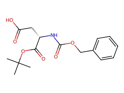 4-[(2-Methylpropan-2-yl)oxy]-4-oxo-3-(phenylmethoxycarbonylamino)butanoic acid structure