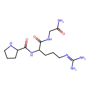 L-Prolyl-L-arginylglycinamide structure