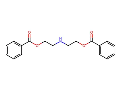 Ethanol, 2,2'-iminobis-, 1,1'-dibenzoate structure