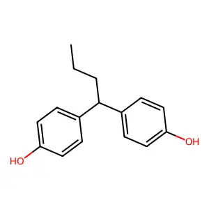 4,4'-(Butane-1,1-diyl)diphenol structure