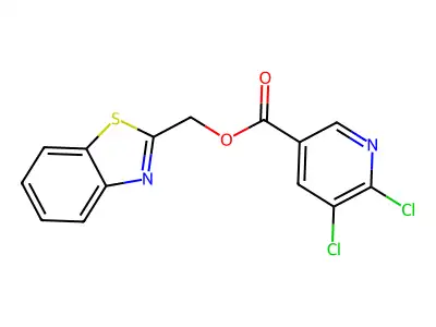 (1,3-Benzothiazol-2-yl)methyl 5,6-dichloropyridine-3-carboxylate structure