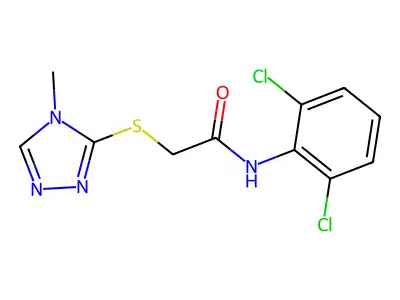 N-(2,6-dichlorophenyl)-2-[(4-methyl-1,2,4-triazol-3-yl)sulfanyl]acetamide structure