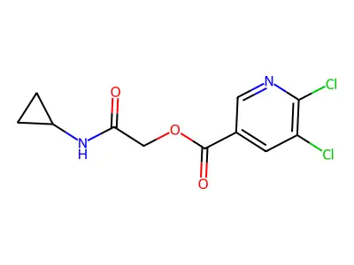 (Cyclopropylcarbamoyl)methyl 5,6-dichloropyridine-3-carboxylate structure