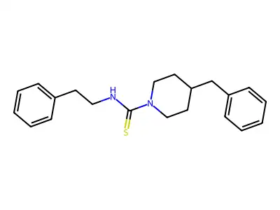 4-benzyl-N-(2-phenylethyl)piperidine-1-carbothioamide structure