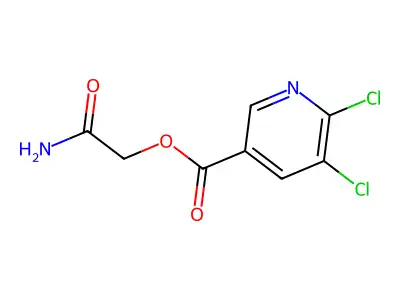 Carbamoylmethyl 5,6-dichloropyridine-3-carboxylate structure