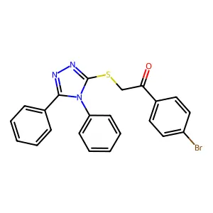 1-(4-Bromophenyl)-2-[(4,5-diphenyl-1,2,4-triazol-3-yl)sulfanyl]ethanone structure