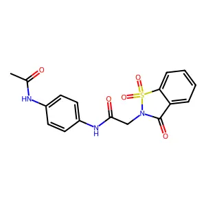 N-(4-acetamidophenyl)-2-(1,1-dioxido-3-oxobenzo[d]isothiazol-2(3H)-yl)acetamide structure
