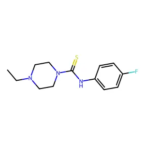 4-ethyl-N-(4-fluorophenyl)piperazine-1-carbothioamide structure