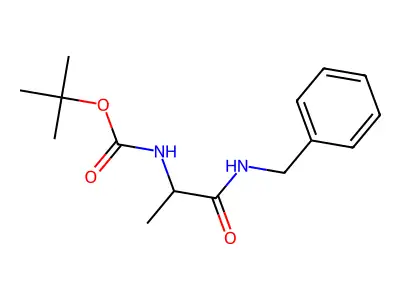 tert-butyl N-[1-(benzylcarbamoyl)ethyl]carbamate structure