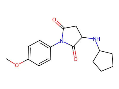 3-(Cyclopentylamino)-1-(4-methoxyphenyl)pyrrolidine-2,5-dione structure