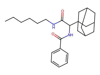 N-[1-(1-adamantyl)-2-(hexylamino)-2-oxoethyl]benzamide structure