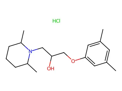 1-(3,5-Dimethylphenoxy)-3-(2,6-dimethylpiperidin-1-yl)propan-2-ol hydrochloride structure