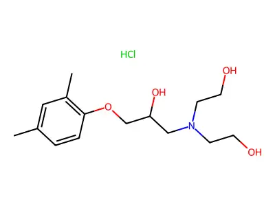 1-[Bis(2-hydroxyethyl)amino]-3-(2,4-dimethylphenoxy)propan-2-ol;hydrochloride structure