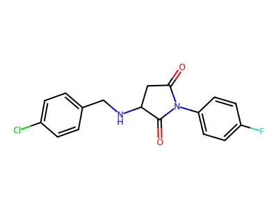 3-[(4-Chlorobenzyl)amino]-1-(4-fluorophenyl)pyrrolidine-2,5-dione structure