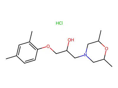 1-(2,6-Dimethylmorpholino)-3-(2,4-dimethylphenoxy)propan-2-ol hydrochloride structure