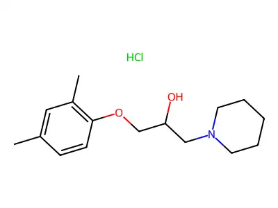 1-(2,4-Dimethylphenoxy)-3-(piperidin-1-yl)propan-2-ol hydrochloride structure