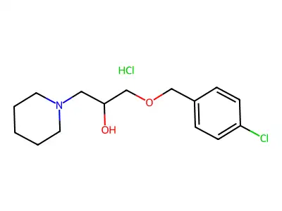 1-((4-Chlorobenzyl)oxy)-3-(piperidin-1-yl)propan-2-ol hydrochloride structure