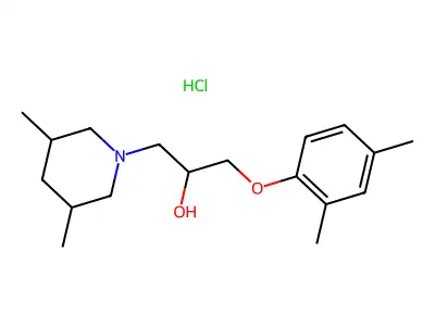 1-(2,4-Dimethylphenoxy)-3-(3,5-dimethylpiperidin-1-yl)propan-2-ol hydrochloride structure