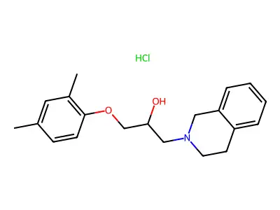1-(3,4-dihydroisoquinolin-2(1H)-yl)-3-(2,4-dimethylphenoxy)propan-2-ol hydrochloride structure