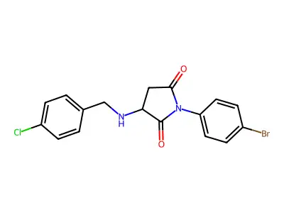 1-(4-Bromophenyl)-3-[(4-chlorobenzyl)amino]pyrrolidine-2,5-dione structure