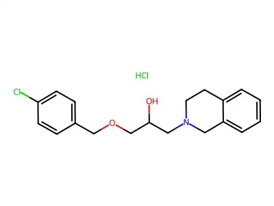 1-((4-chlorobenzyl)oxy)-3-(3,4-dihydroisoquinolin-2(1H)-yl)propan-2-ol hydrochloride structure