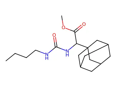 Methyl 2-(adamantan-1-yl)-2-[(butylcarbamoyl)amino]acetate structure