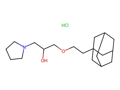 1-[2-(Adamantan-1-YL)ethoxy]-3-(pyrrolidin-1-YL)propan-2-OL hydrochloride structure