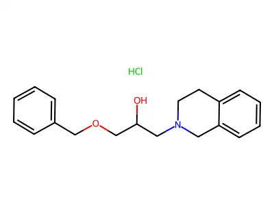 1-(benzyloxy)-3-(3,4-dihydro-2(1H)-isoquinolinyl)-2-propanol hydrochloride structure
