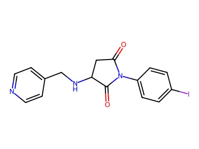 1-(4-Iodophenyl)-3-(pyridin-4-ylmethylamino)pyrrolidine-2,5-dione structure