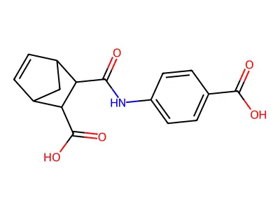 3-((4-Carboxyphenyl)carbamoyl)bicyclo[2.2.1]hept-5-ene-2-carboxylic acid structure