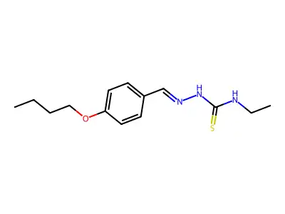 1-[(4-Butoxyphenyl)methylideneamino]-3-ethylthiourea structure