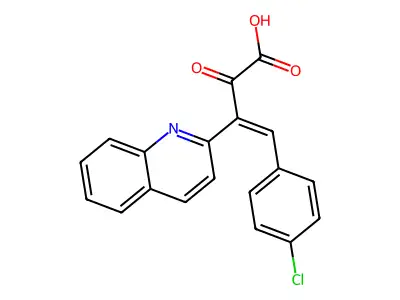 4-(4-Chloro-phenyl)-2-oxo-3-quinolin-2-yl-but-3-enoic acid structure