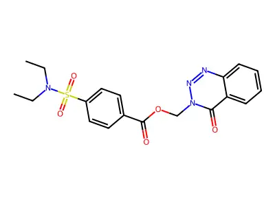 (4-Oxo-1,2,3-benzotriazin-3-yl)methyl 4-(diethylsulfamoyl)benzoate structure