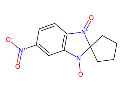 5-Nitrospiro[benzimidazole-2,1'-cyclopentane]1,3-dioxide structure