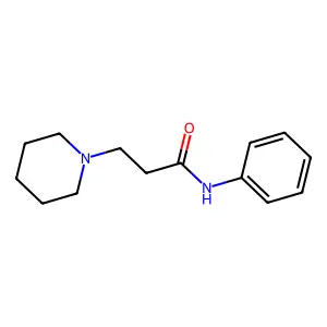 N-phenyl-3-(1-piperidinyl)propanamide structure
