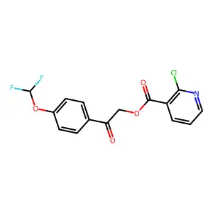[2-[4-(Difluoromethoxy)phenyl]-2-oxoethyl] 2-chloropyridine-3-carboxylate structure