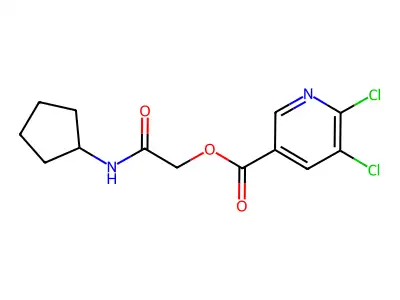 (Cyclopentylcarbamoyl)methyl 5,6-dichloropyridine-3-carboxylate structure