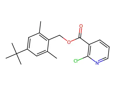 (4-Tert-butyl-2,6-dimethylphenyl)methyl 2-chloropyridine-3-carboxylate structure