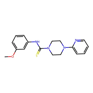 N-(3-methoxyphenyl)-4-pyridin-2-ylpiperazine-1-carbothioamide structure