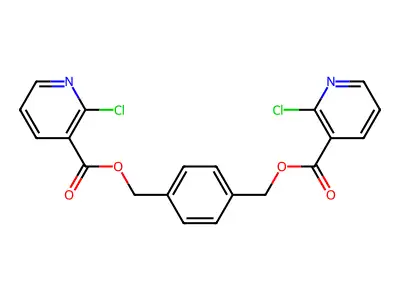 [4-[(2-chloropyridine-3-carbonyl)oxymethyl]phenyl]methyl 2-chloropyridine-3-carboxylate structure
