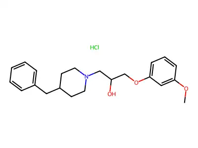 1-(4-Benzylpiperidin-1-yl)-3-(3-methoxyphenoxy)propan-2-ol hydrochloride structure
