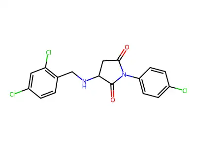 1-(4-Chlorophenyl)-3-[(2,4-dichlorophenyl)methylamino]pyrrolidine-2,5-dione structure