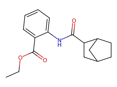 Ethyl 2-[(bicyclo[2.2.1]hept-2-ylcarbonyl)amino]benzoate structure