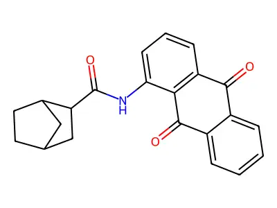 N-(9,10-dioxoanthracen-1-yl)bicyclo[2.2.1]heptane-3-carboxamide structure