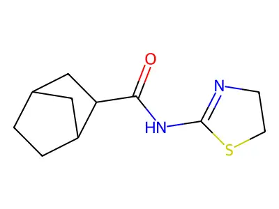 N-(4,5-dihydro-1,3-thiazol-2-yl)bicyclo[2.2.1]heptane-2-carboxamide structure