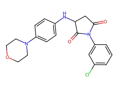 1-(3-Chlorophenyl)-3-{[4-(morpholin-4-yl)phenyl]amino}pyrrolidine-2,5-dione structure