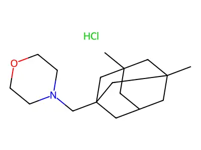 4-[(3,5-Dimethyl-1-adamantyl)methyl]morpholine hydrochloride structure